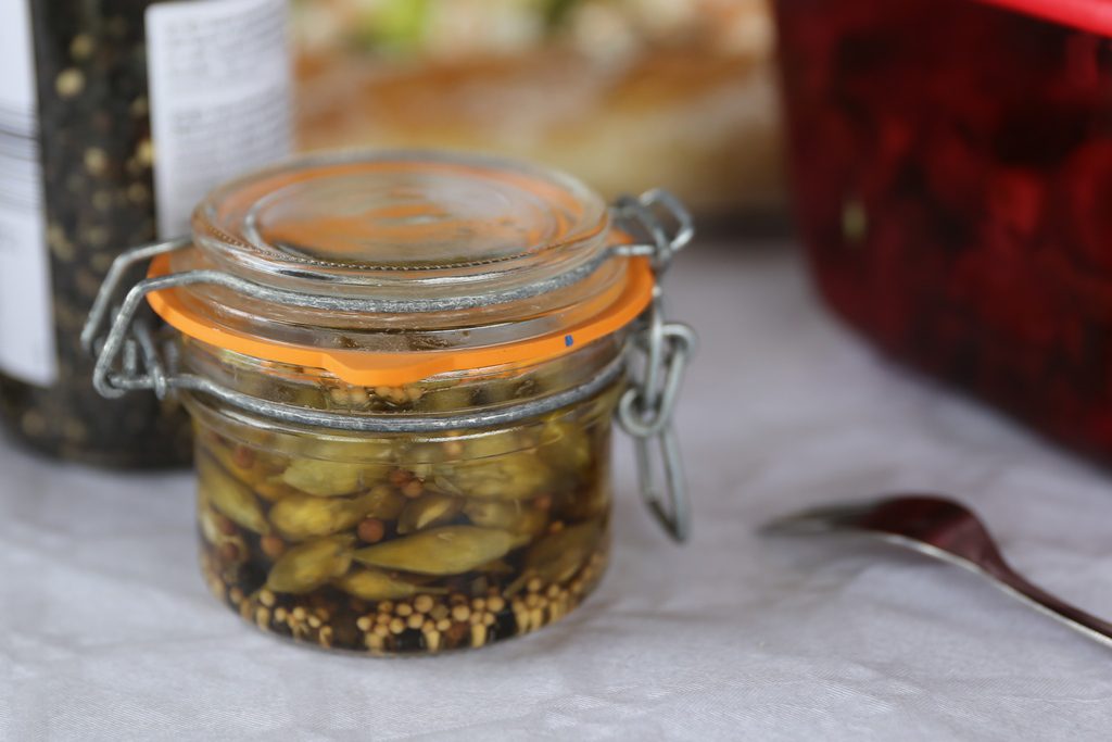 Boutons floraux d'ail des ours au vinaigre